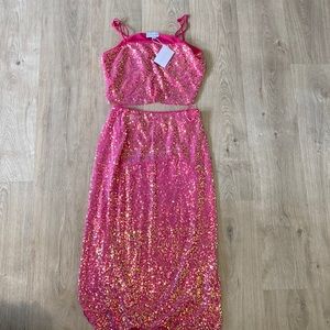 Lucy Paris pink sequin set